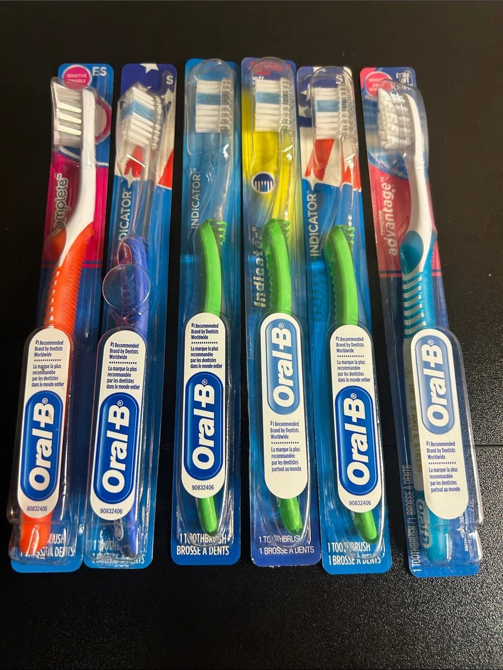Oral-B Assorted Color Toothbrushes - Pack of 6. Sealed New.